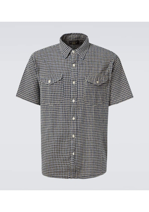RRL Plaid cotton and linen shirt