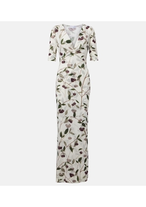 Stella McCartney Printed mesh jersey maxi dress