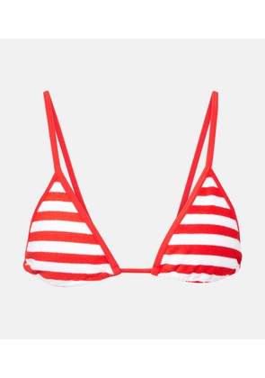 Jade Swim Via striped terry bikini top