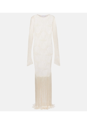 Stella McCartney Fringed crochet maxi dress
