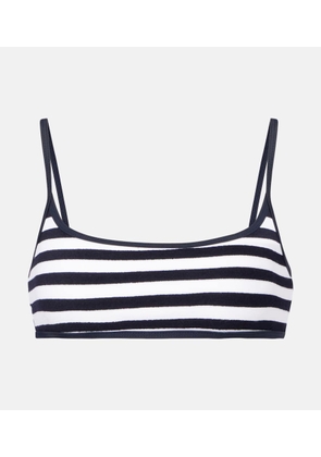 Jade Swim Muse Scoop striped terry bikini top