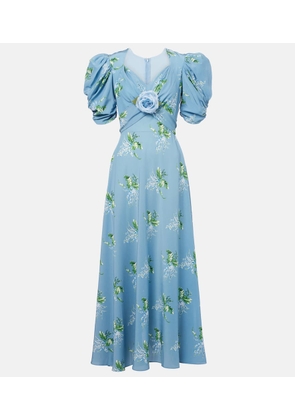 Rodarte Floral silk cocktail dress