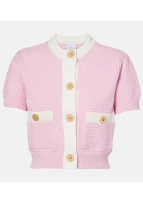 Patou Waffle-knit cotton cardigan