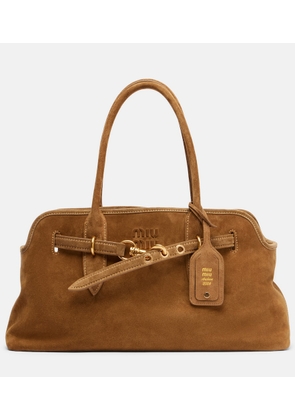 Miu Miu Adventure suede tote bag
