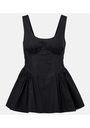 Proenza Schouler White Label Bader cotton-blend poplin top