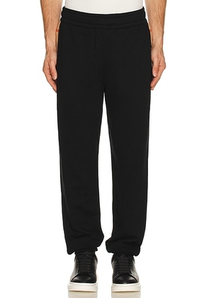 Burberry Stephan Side Check Sweatpant in Black - Black. Size M (also in XL/1X, S, XXL/2X).
