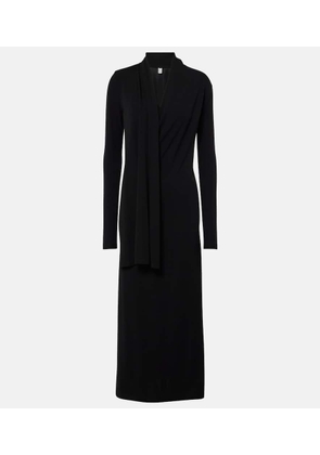 Toteme Scarf-detail jersey maxi dress