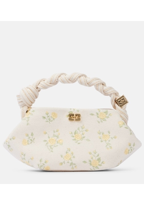 Ganni Bou Mini floral canvas tote bag