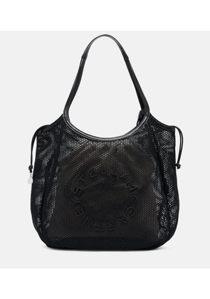 Stella McCartney Logo mesh and canvas tote bag