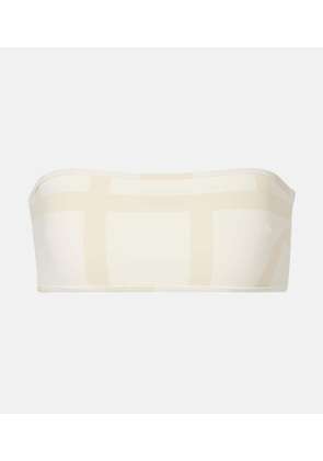 Toteme Monogram bandeau bikini top