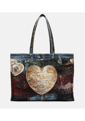 Acne Studios Embossed canvas tote bag