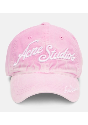 Acne Studios Logo cotton twill baseball cap