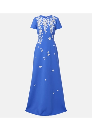 Carolina Herrera Embroidered crepe gown