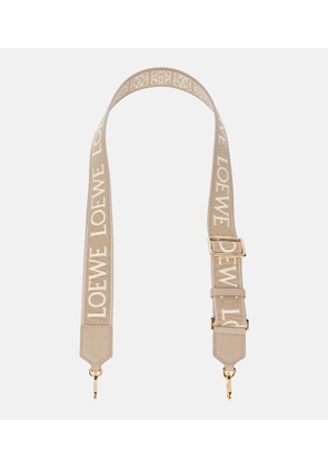 Loewe Anagram leather-trimmed strap