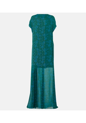 Dries Van Noten Printed embellished maxi dress