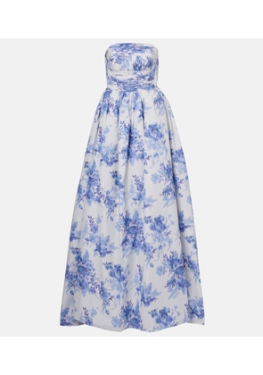 Carolina Herrera Floral taffeta bustier gown