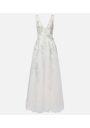 Costarellos Bridal open-back beaded tulle gown