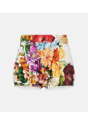 Dolce&Gabbana Floral cotton poplin shorts
