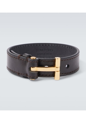 Tom Ford T leather bracelet