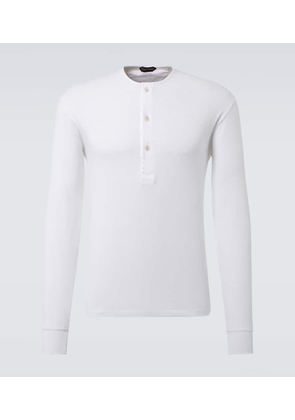 Tom Ford Cotton-blend Henley shirt