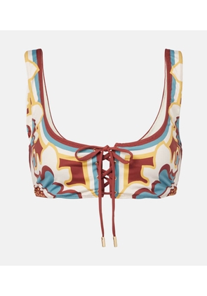 La DoubleJ Sunset floral bikini top