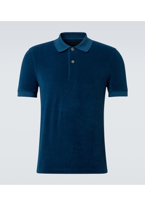 Tom Ford Cotton-blend velvet polo shirt