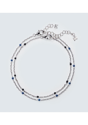 Mateo Set of 2 sterling silver and enamel chain bracelets
