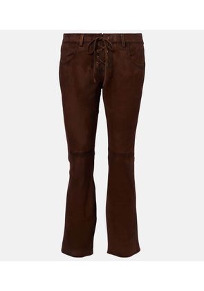 Isabel Marant Vanel low-rise suede lace-up pants