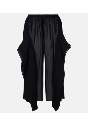 Alaia Low-rise georgette wide-leg pants