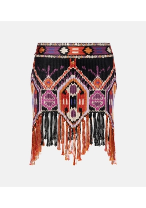 Isabel Marant Yolana sequined fringed miniskirt