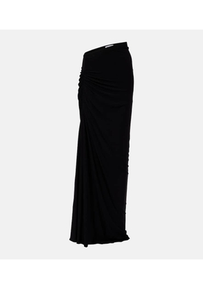 Alaia Gathered jersey maxi skirt