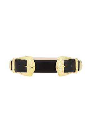 DEHANCHE The Midas Belt in Black & Gold - Black. Size M (also in S, XS).