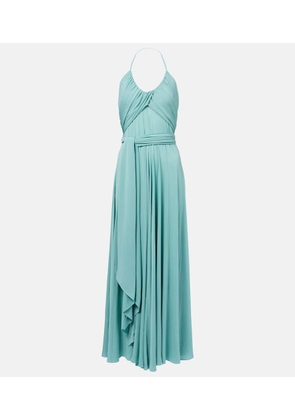 Alaia Draped halterneck jersey maxi dress