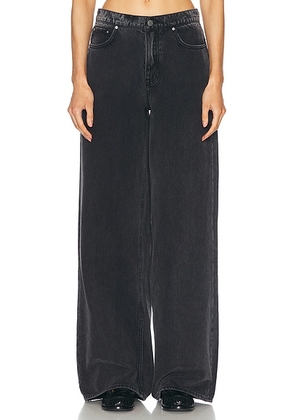 GRLFRND Angelina Baggy Slouchy Jeans in Baxter Mountain - Black. Size 23 (also in 25).