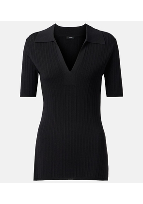 Joseph Ribbed-knit polo shirt
