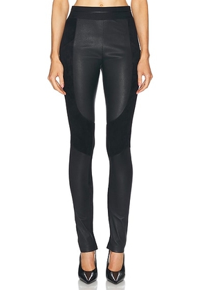 Helmut Lang Leather Leggings in Black - Black. Size 0 (also in ).