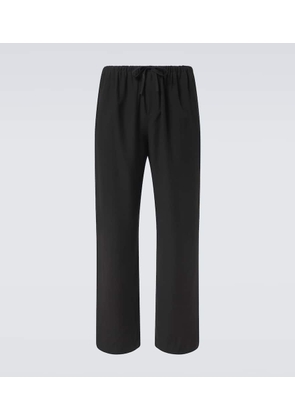 The Row Xon cotton and silk wide-leg pants