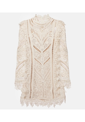 Zimmermann Illuminate Cornelli crochet minidress