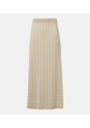 Joseph Striped cotton and silk maxi skirt