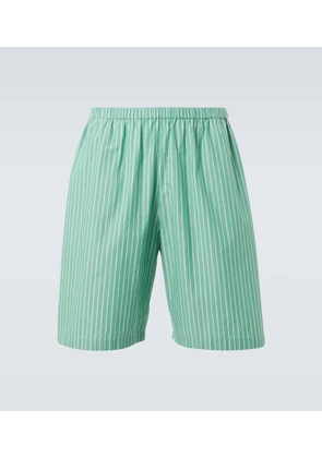 The Row Zindel striped cotton shorts
