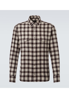 Tom Ford Checked cotton-blend shirt