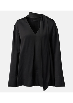 Joseph Scarf-detail silk blouse