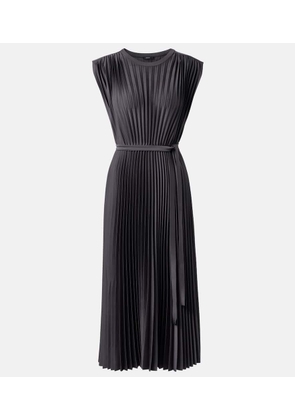 Joseph Volta belted plisse satin midi dress