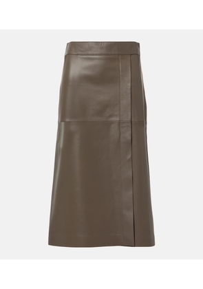 Joseph Leather midi skirt