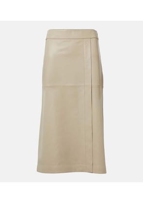 Joseph Leather midi skirt