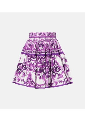 Dolce&Gabbana Majolica cotton poplin miniskirt