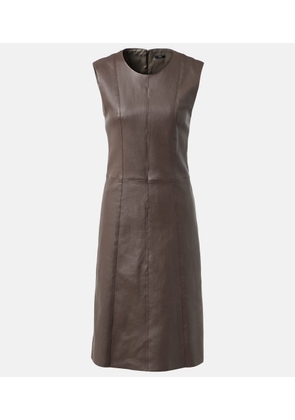 Joseph Leather midi dress