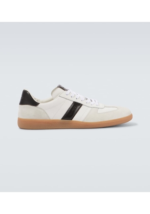 Tom Ford Archer suede-trimmed leather sneakers