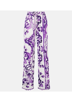 Dolce&Gabbana Majolica wide-leg pants