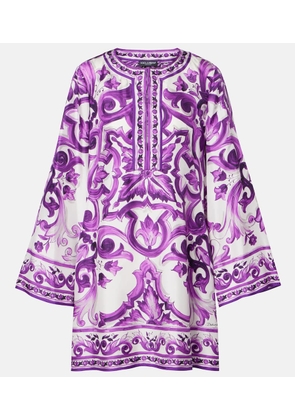 Dolce&Gabbana Majolica silk twill minidress